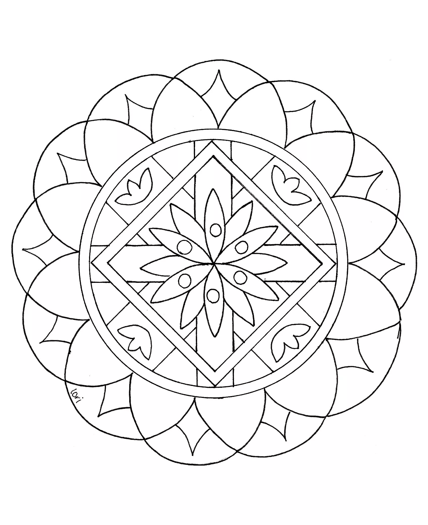Mandala to color zen relax free - 15 (Zen & Anti-stress Mandalas)